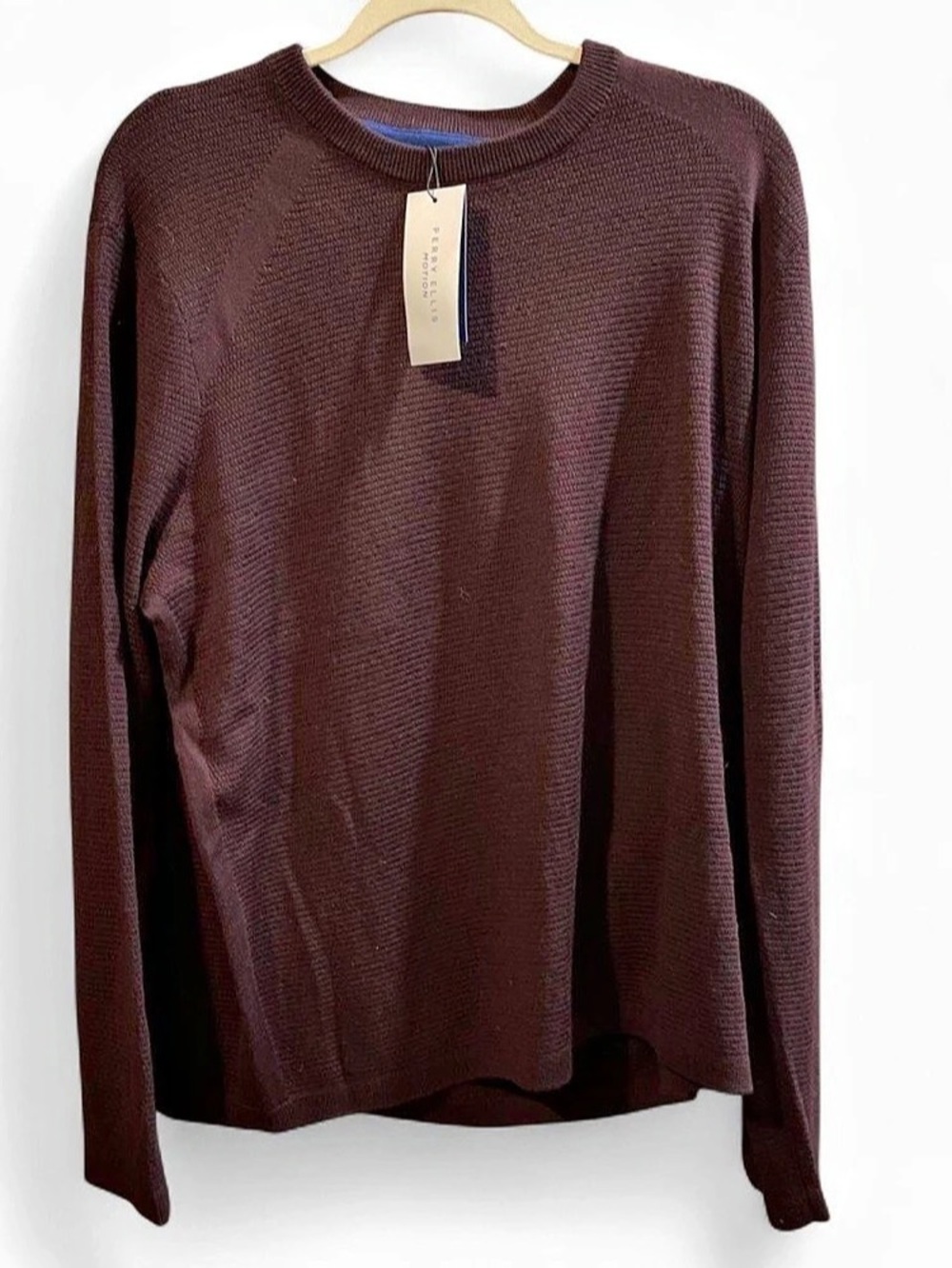 Perry Ellis Motion Merino Blend Crewneck Sweater XL New With Tags